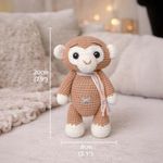 Peluche de Mono Tejido a Mano de 20 Cm