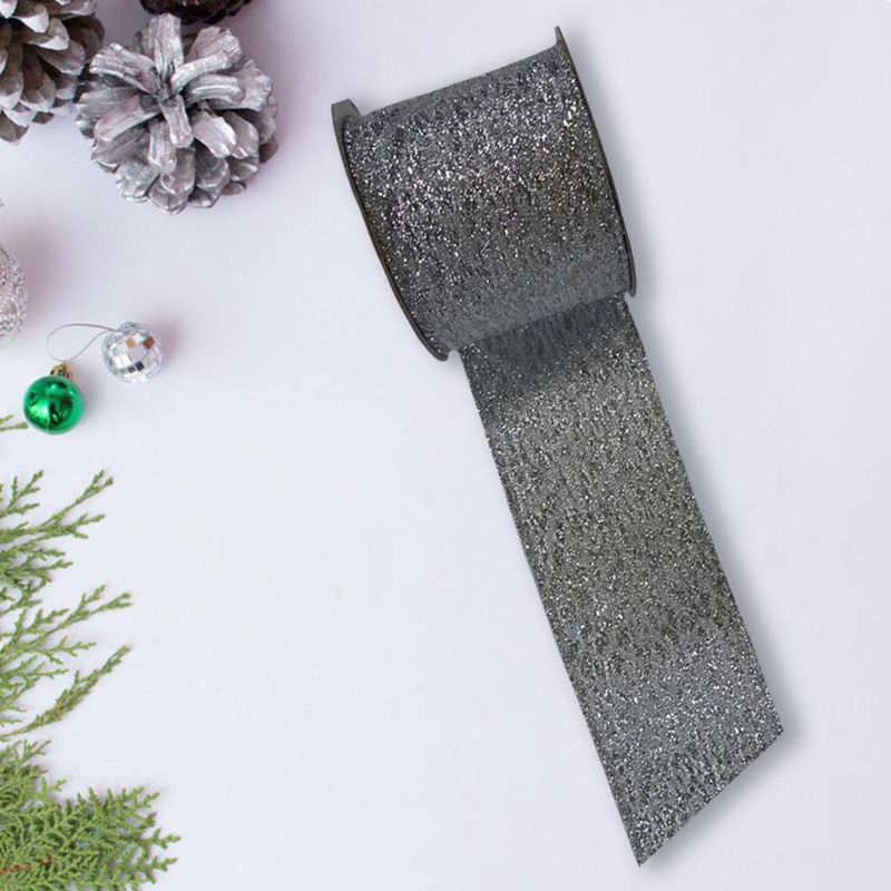 Listón Plateado 2.5 Plg X 10 Yardas - Scandi