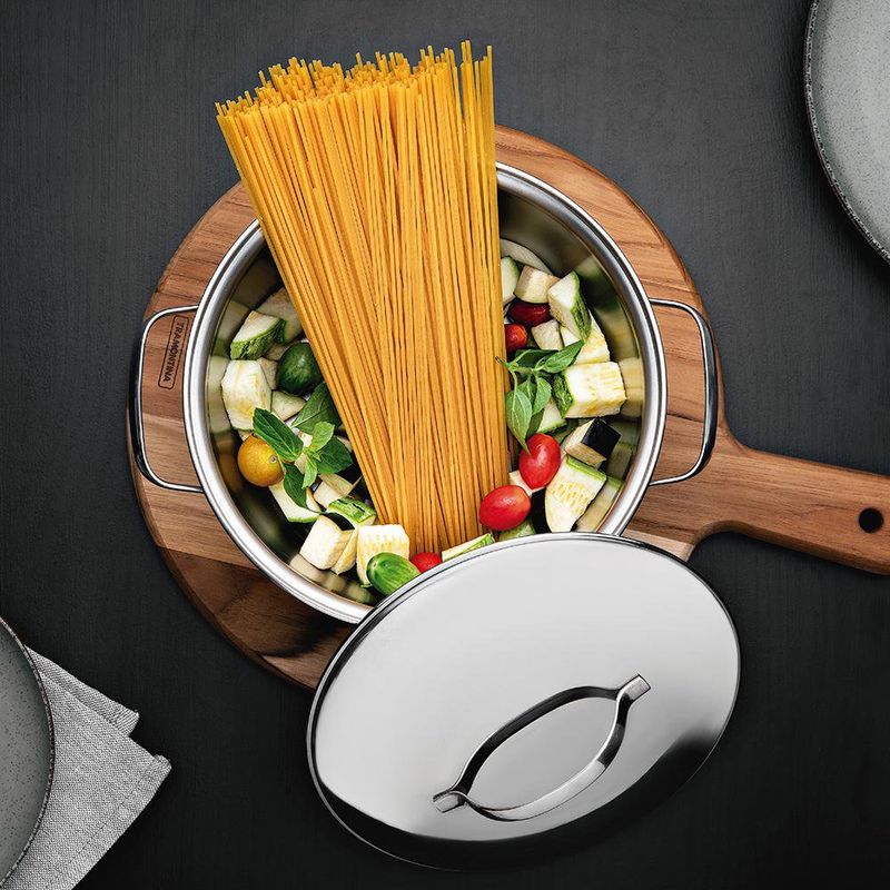 Olla Tramontina Allegra de 24 cm en Acero Inoxidable con Tapa