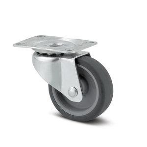 Rodo de Poliuretano con Base Giratoria Gris 1 1/4 Plg