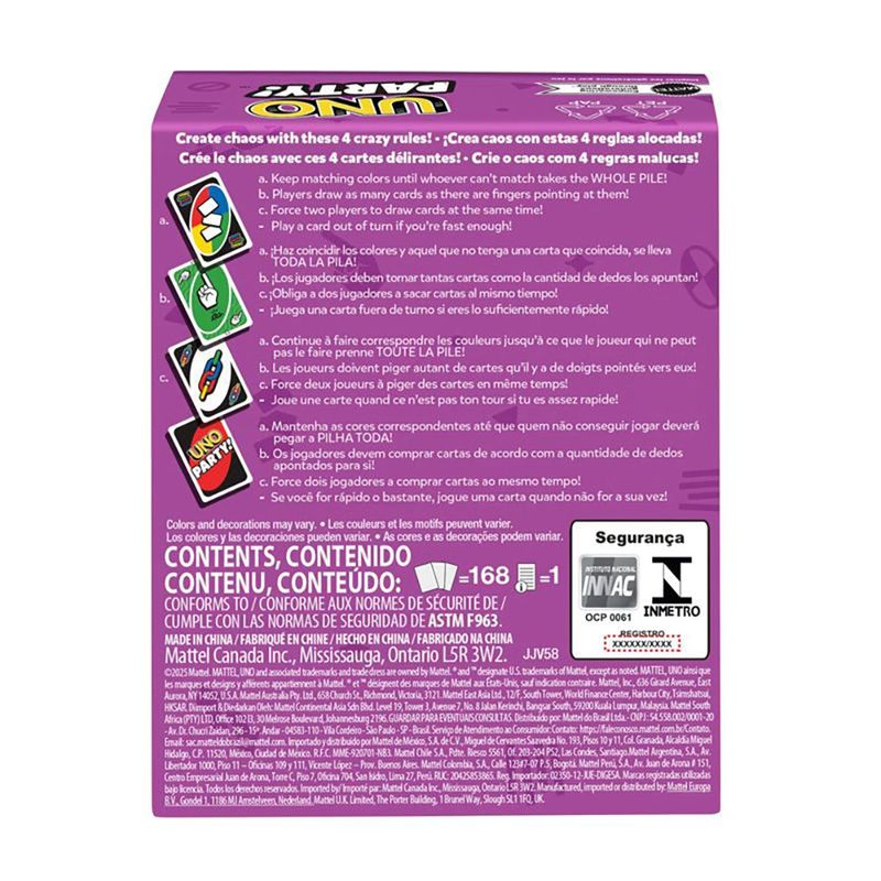 Juego de Cartas Uno Fiesta