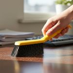 Cepillo para Polvo Mediano de Plástico Amarillo