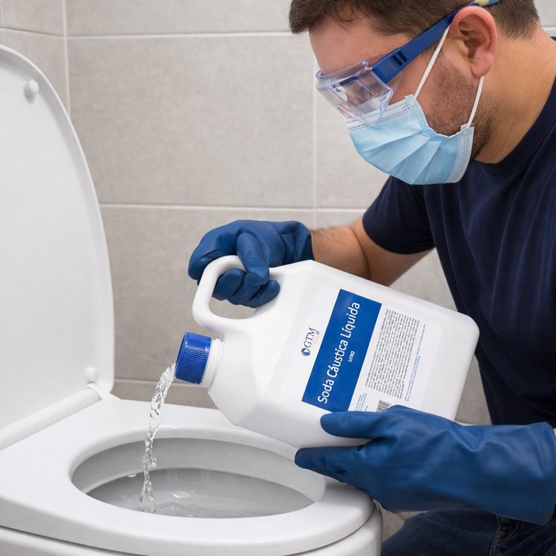 Soda Cáustica Líquida 1 L Químico para Drenaje