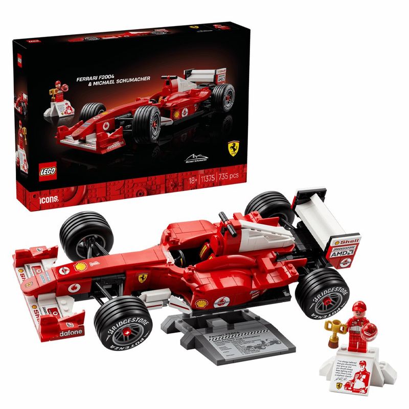Set Lego Icons Ferrari F2004 & Michael Schumacher