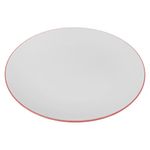 Vajilla Blanca con Borde Rojo 12 Piezas