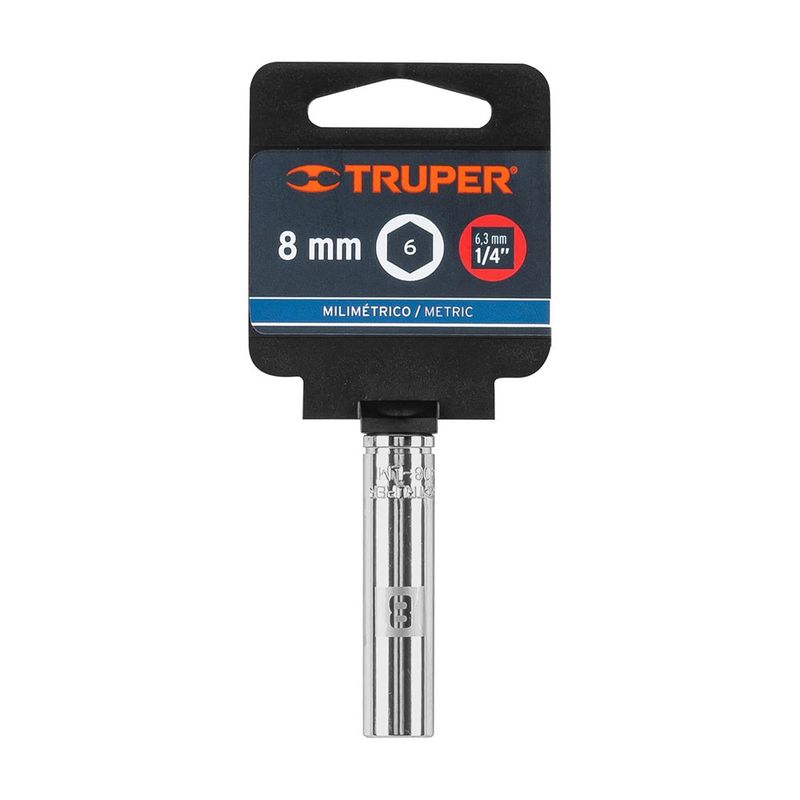 Copa Larga 6 Puntas Raíz de 1/4 Plg - Truper Varios Tamaños