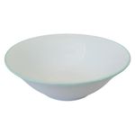 Vajilla Blanca con Borde Verde 12 Piezas