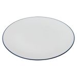 Vajilla Blanca con Borde Azul 12 Piezas