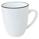 Vajilla Blanca con Borde Azul 12 Piezas