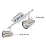 Luminaria De Sobreponer 2 Luces, Linea Bari - Voltech