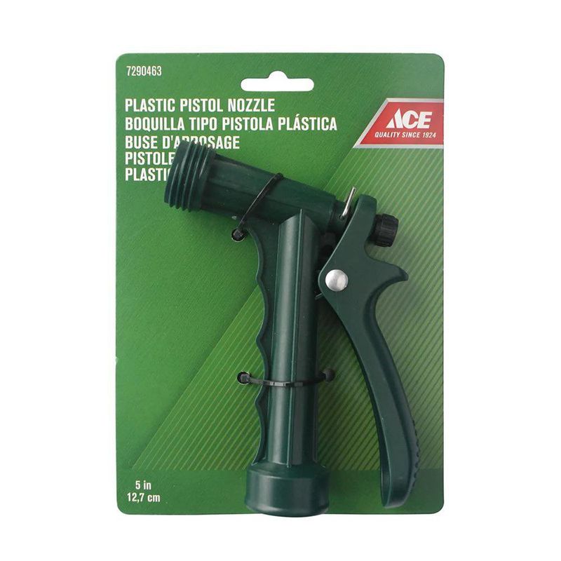 Pistola Plástica para Manguera de 2 Riegos Color Verde