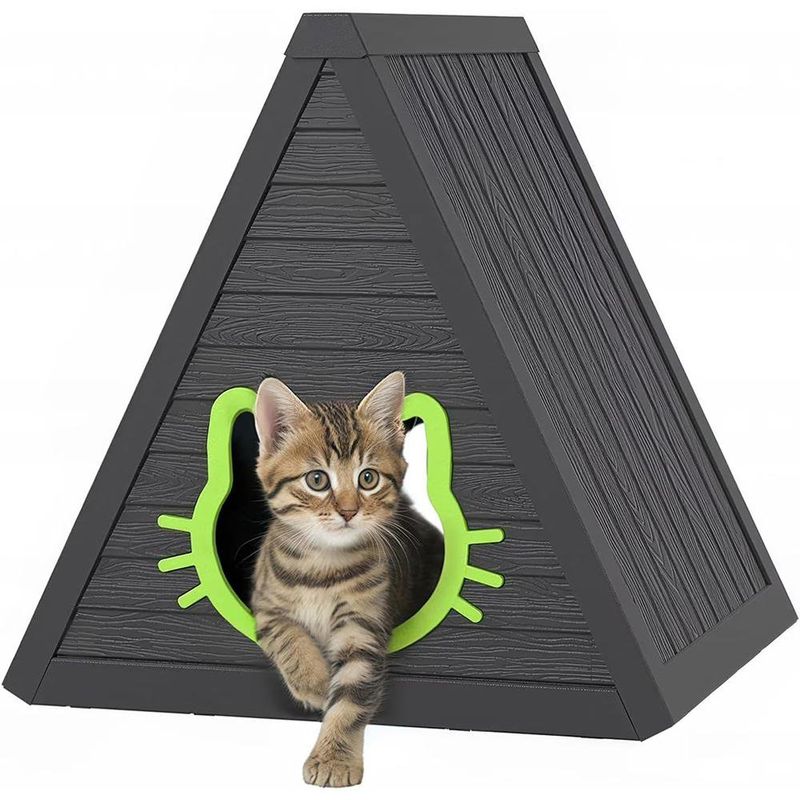 Casa para Gato Estilo Triangular Color Negro