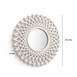 Set de 3 Espejos de Pared 23 cm Plateados con Marco Texturizado