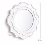Set de 3 Espejos de Pared Forma de Sol 25 cm Blancos