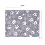 Frazada para Mascota Gris con Huellas Blancas 76x102 Cm