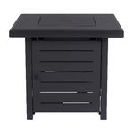 Firepit Cuadrado a Gas Propano para Exterior de 28 Plg
