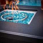 Firepit Cuadrado a Gas Propano para Exterior de 28 Plg