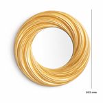 Set de 3 Espejos de Pared Circulares 24 cm Dorados Marco Enroscado