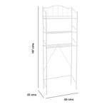 Organizador para Sanitario con 3 Niveles de 60 x 25 x 167 cm Color Blanco