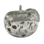 Manzana Decorativa de Vidrio con Pecas 14 x 14 x 14 cm
