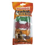 Juguete de Carnaza de Hueso Extruido Pequeño Sabores Surtidos de 5 Uds