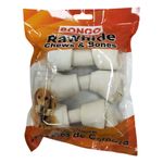 Juguete de Carnaza de Hueso con Sabor Natural de 4 a 5 Plg de 3 Uds