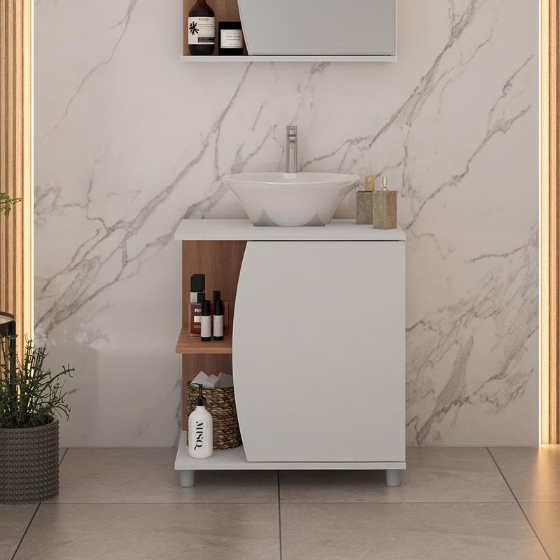 Vanity de 60 x 66 x 38.5 cm Sin Lavamanos Color Blanco