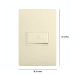 Timbre Simple Luzica de 10 Amperes Color Marfil