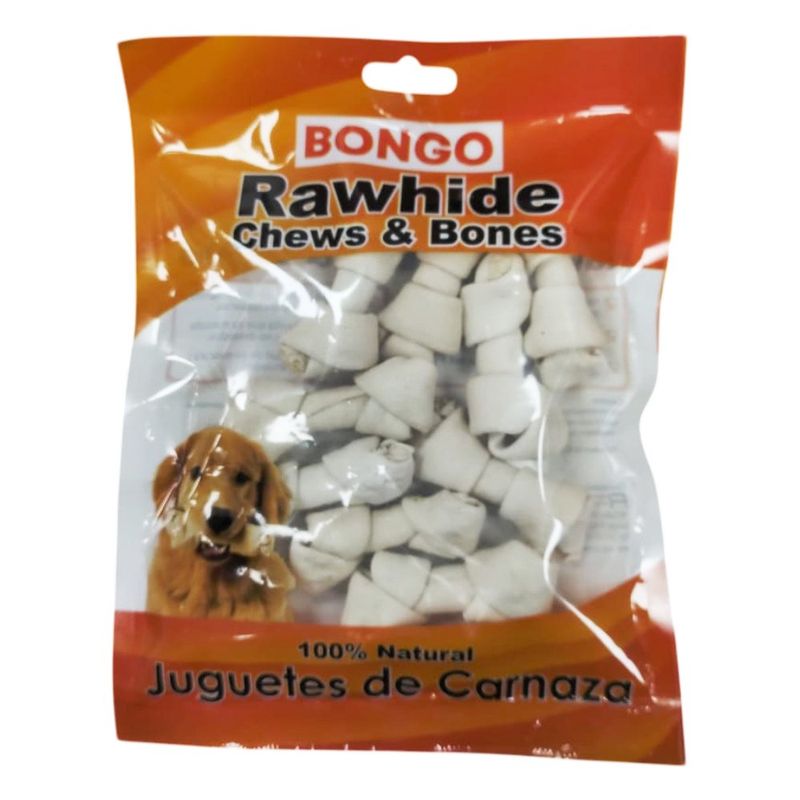 Juguete de Hueso de Carnaza Sabor Natural de 9 Uds