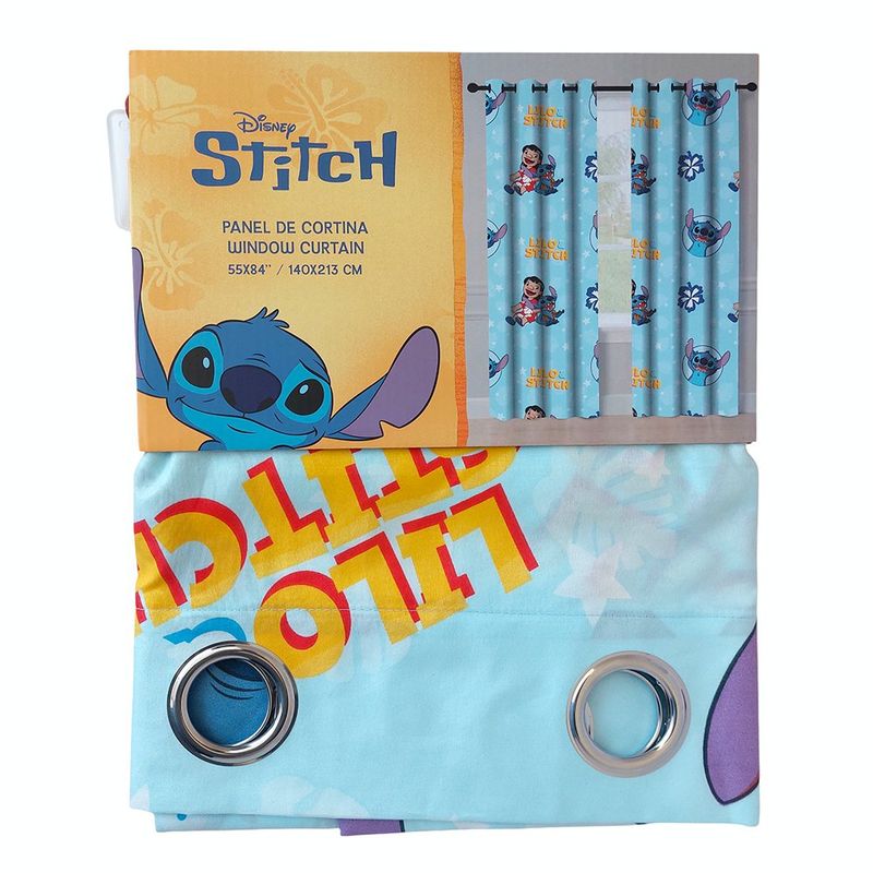 Cortina Infantil Stitch 213 x 140 cm