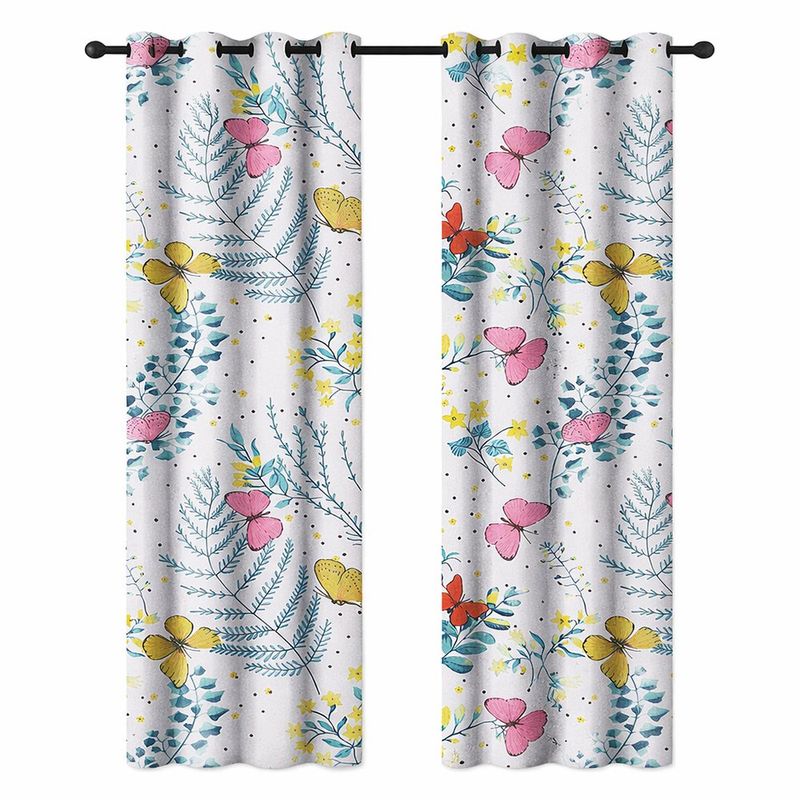 Cortina Infantil Jardín Floral 213 x 140 cm