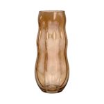 Florero de Vidrio Café Decorativo 14.5 x 14.5 x 31 cm