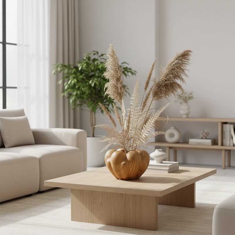 Florero Decorativo Semilla Café 24.5 x 24.5 x 15 cm