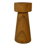 Portavelas de Madera Natural 9 x 9 x 20 cm