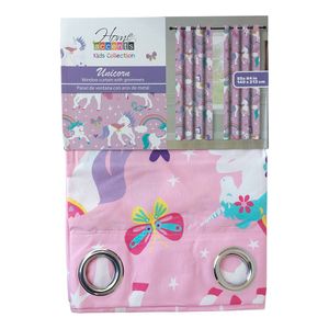 Cortina Infantil Unicornio y Mariposa 213 x 140 cm