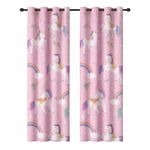 Cortina Infantil Unicornio y Mariposa 213 x 140 cm