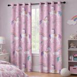 Cortina Infantil Unicornio y Mariposa 213 x 140 cm