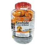 Juguete de Carnaza de Hueso con Sabor Surtido de 4 a 5 Plg en Bote de 18 Uds