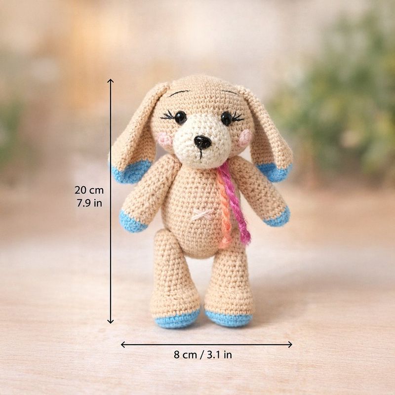 Perro Tejido a Mano 20 Cm