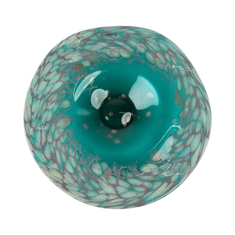 Centro de Mesa de Vidrio Turquesa 36 x 36 x 7.5 cm