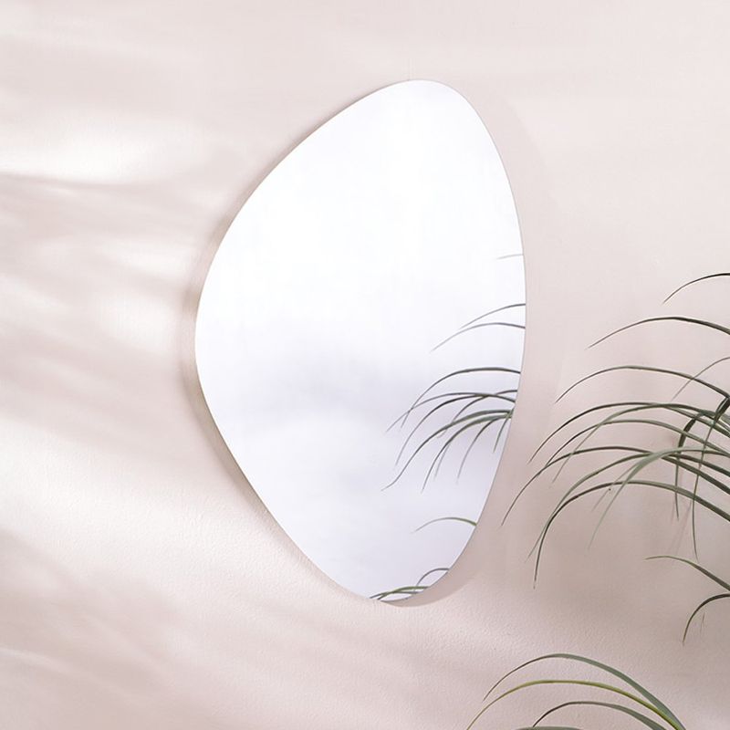 Espejo de Pared Semi Ovalado Sin Marco 40 x 60 cm
