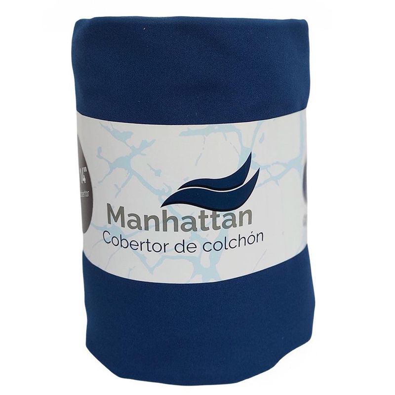 Sabana Cobertor Manhattan Tamaño Queen Color Azul
