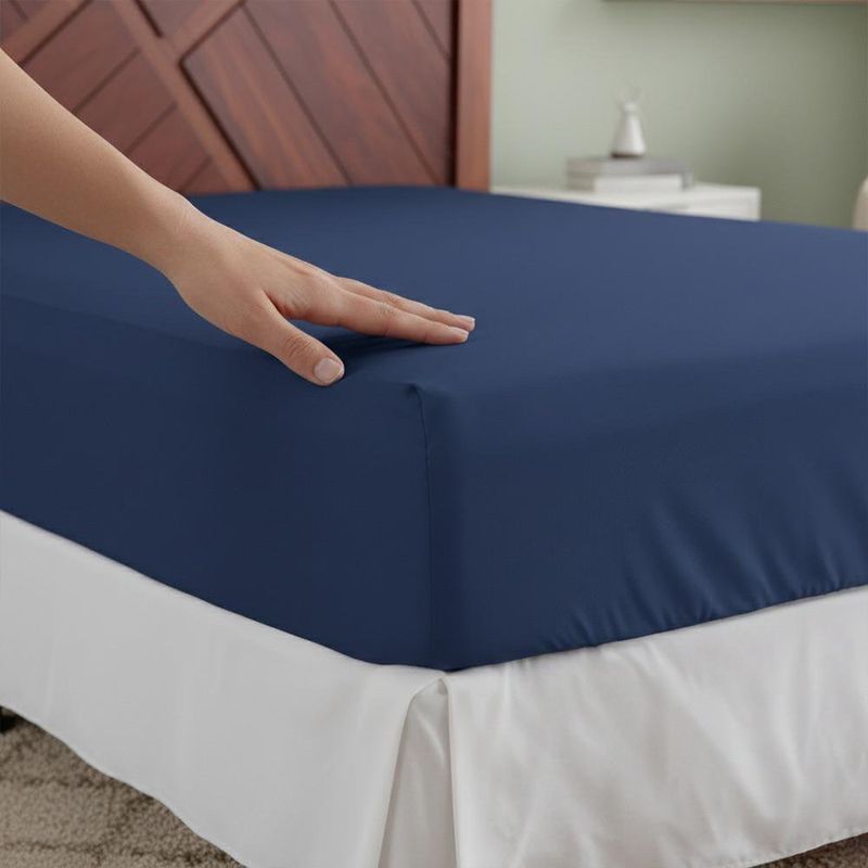 Sabana Cobertor Manhattan Tamaño Queen Color Azul