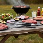 Set Parrillero de 3 Piezas en Acero Inoxidable con Mango Antideslizante