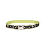 Collar Ribbon Verde con Negro para Perro de 5/8 Plg