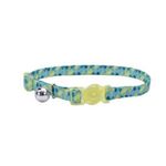 Collar Safe Cat Escamas Celestes con Cascabel de 3/8 Plg