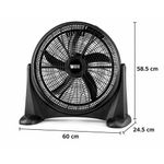 Ventilador de Piso Rosthal de 20 Plg Color Negro