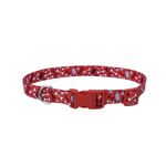 Collar Pet Attire Rojo con Huesos Blancos de 3/8 Plg