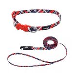 Collar Li’l Pals 5/16 Plg Rayas Rojas Azul Y Blanco