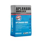 Aplanado Gris Uniblock Uso Interior y Exterior de 40 Kg